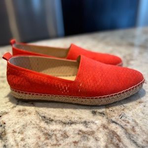 Franco Sarto Red Espadrille Slip On Flats
